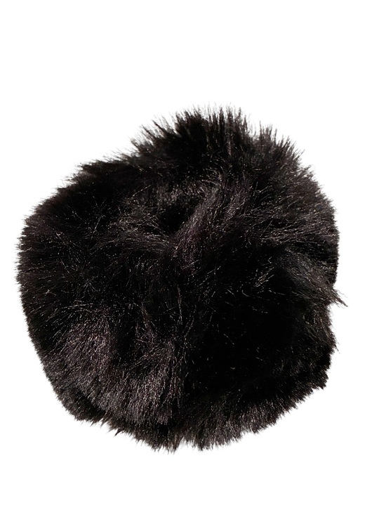 Tyler Boe Accessories - Tyler Boe Black Fluffy Fur Slap Bracelet Wrist Cuff